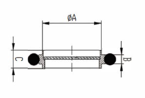 KF Meshed Screen Centering Ring with Oring